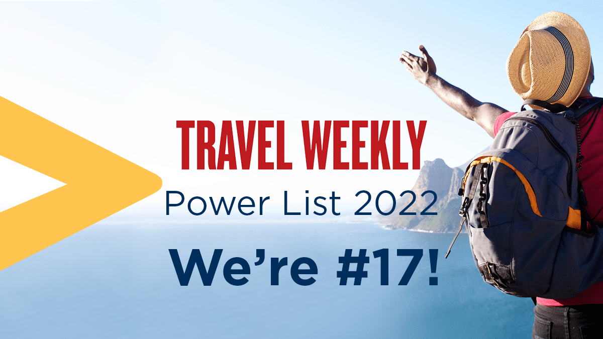 For the seventh consecutive year, arrivia has been named to the Travel Weekly Power List